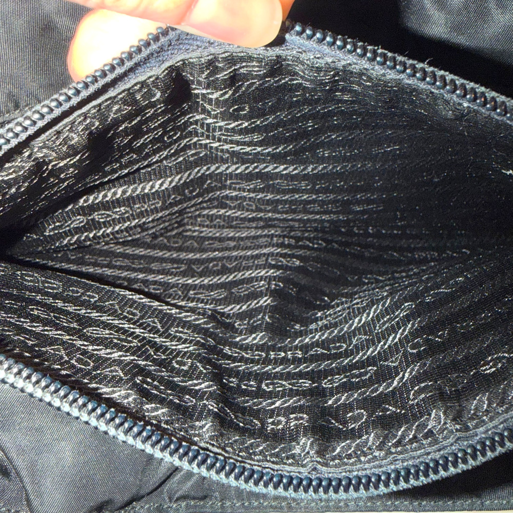 Prada Black Nylon Top Handle Tote Multi-Pocket Zipper Storage Silver Hardware - Picture 12 of 15